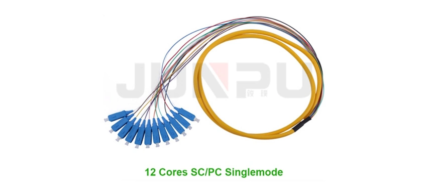 12 jadier SC PC 900um zväzok fan-out vláknový pigtail